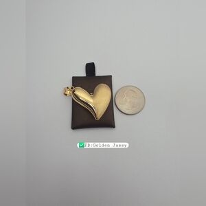 18K Real Gold Sexy Heart Pendant